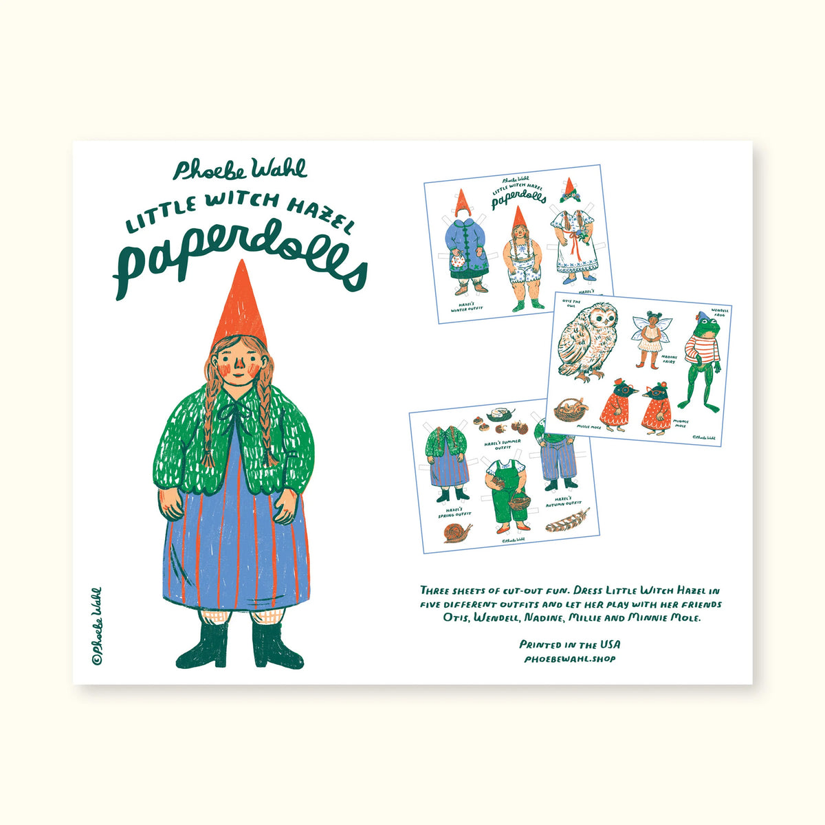 Phoebe Wahl - Little Witch Hazel Paperdolls Set