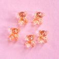 Plastic Bear Beads – Orange (Set of 5)