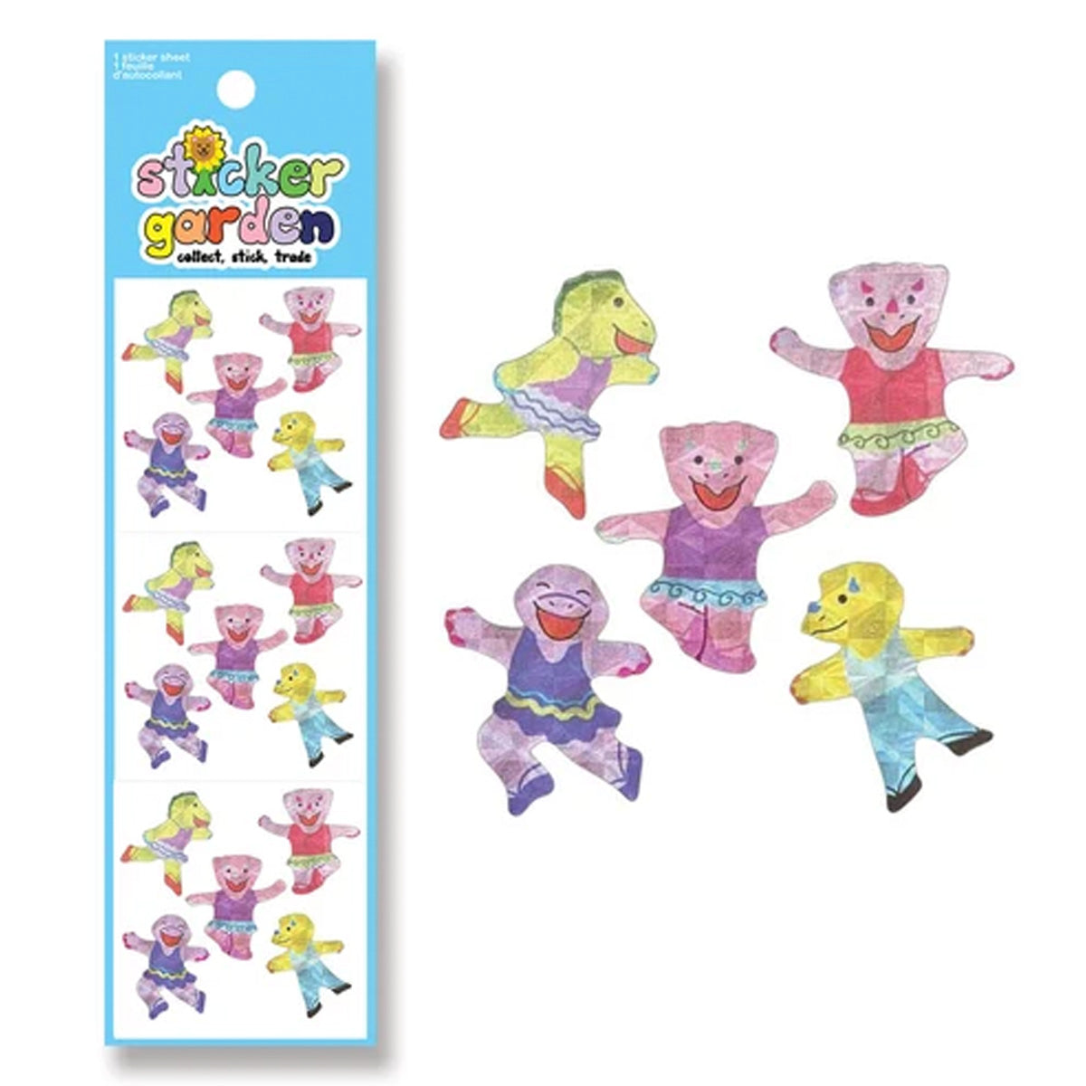 Prism Ballerina Dinosaurs Stickers