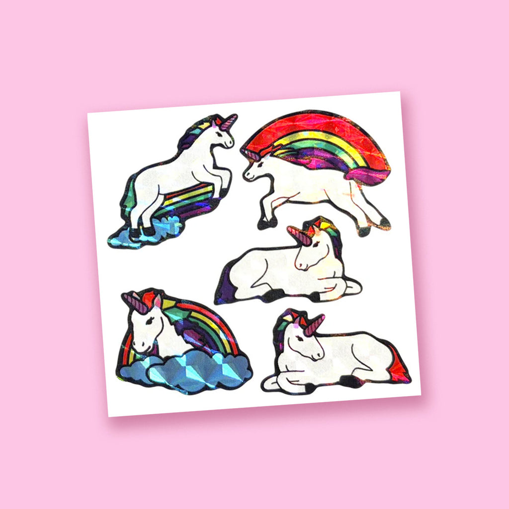 Prism Rainbow Unicorns Stickers – Collage Collage