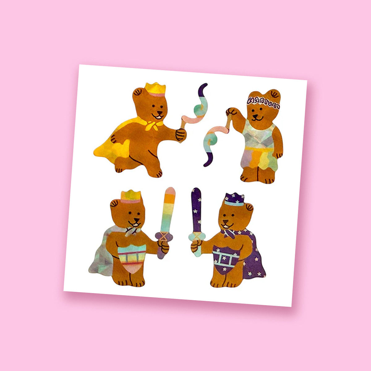 Prism Silk Bear Stickers