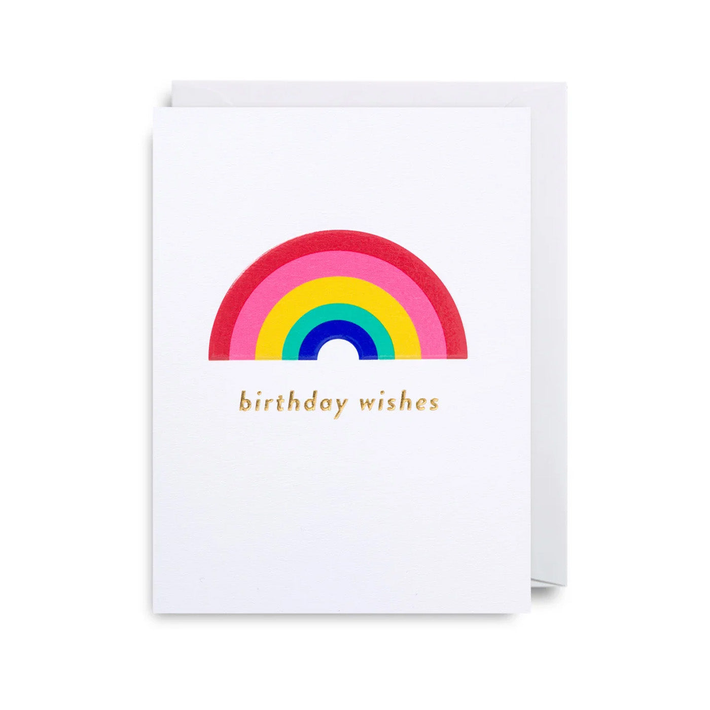 Rainbow Birthday Wishes Mini Greeting Card