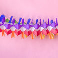 Rainbow Tissue Paper Garland in a fridge shape for parties