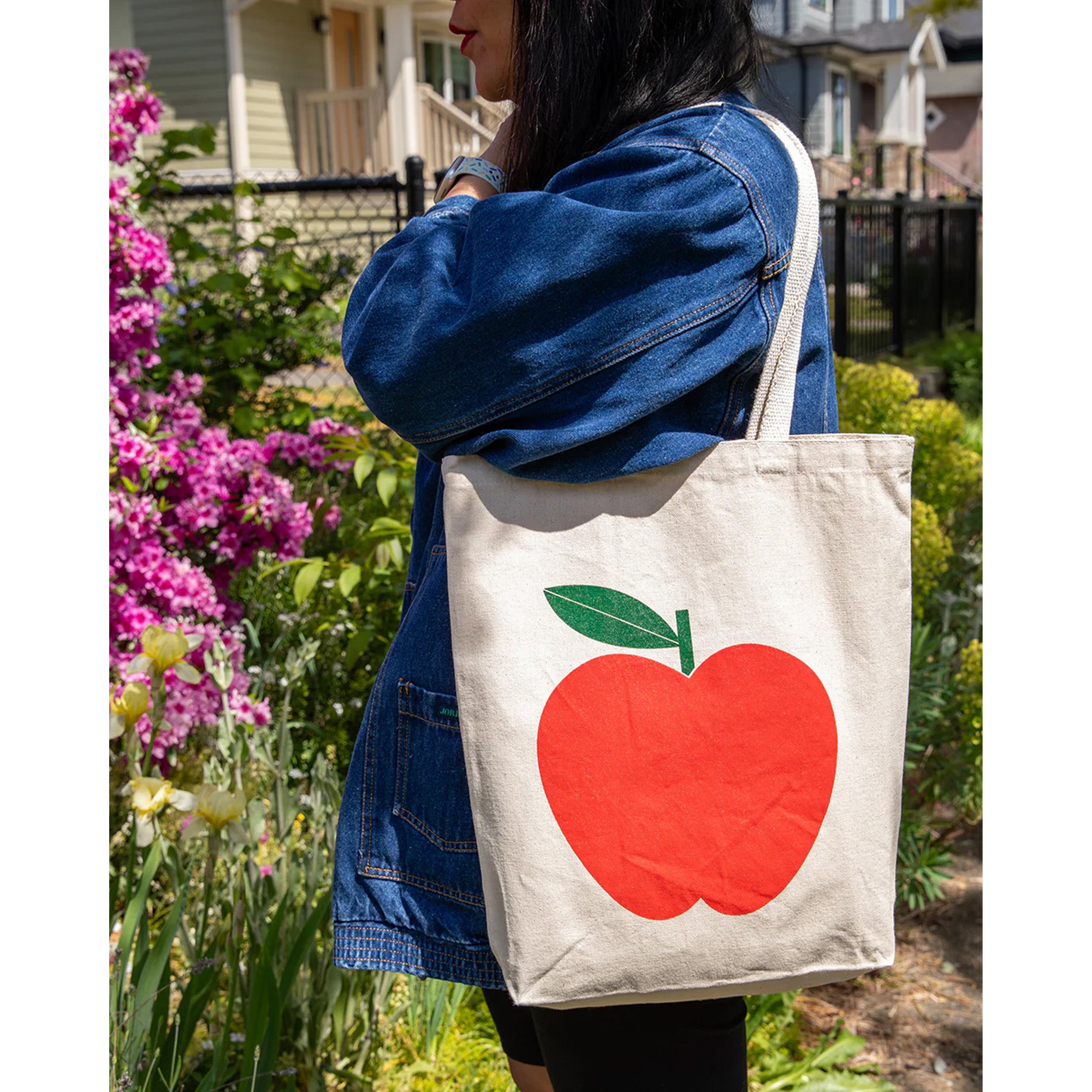 Red Apple Tote Bag by Banquet Workshop