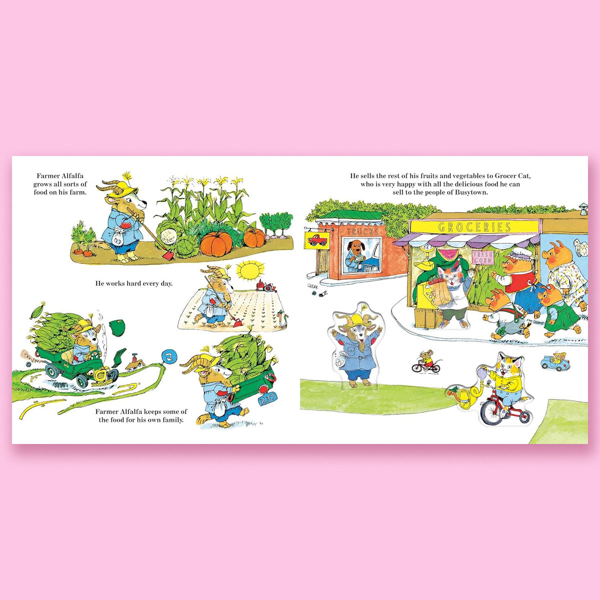 Richard Scarry's Busytown's Busy People: Book Plus Wooden Play Pieces
