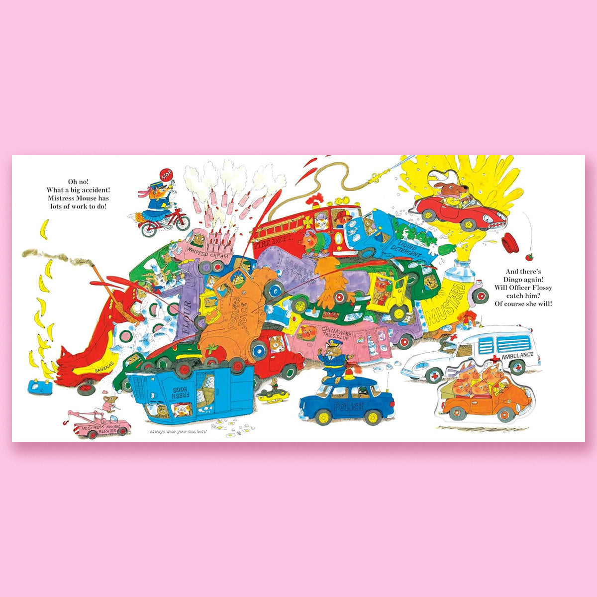 Richard Scarry's Cars and Trucks in Busytown: Book Plus Wooden Play Pieces