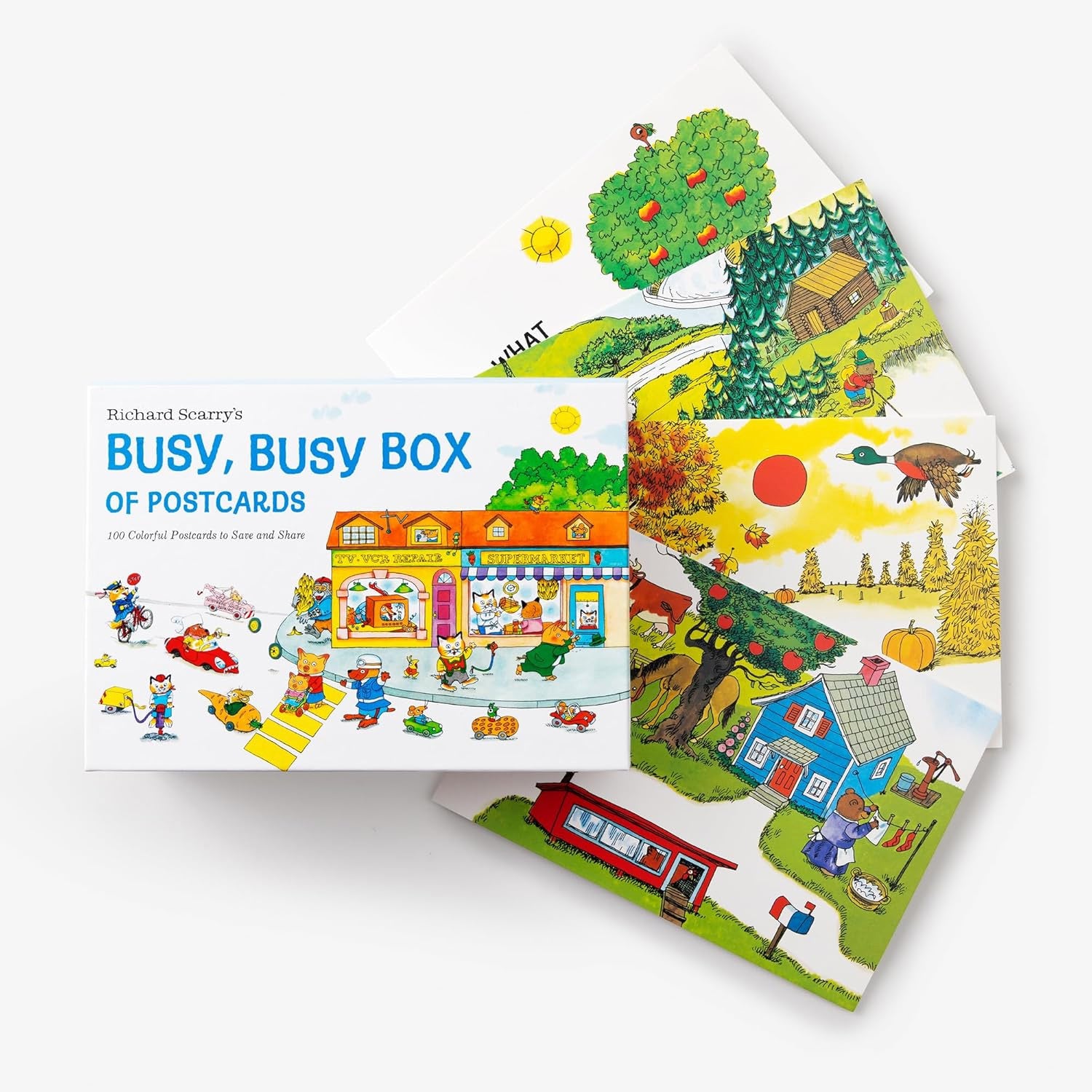 Richard Scarry's Busy, Busy Box of Postcards: 100 Colorful Postcards to Save and Share