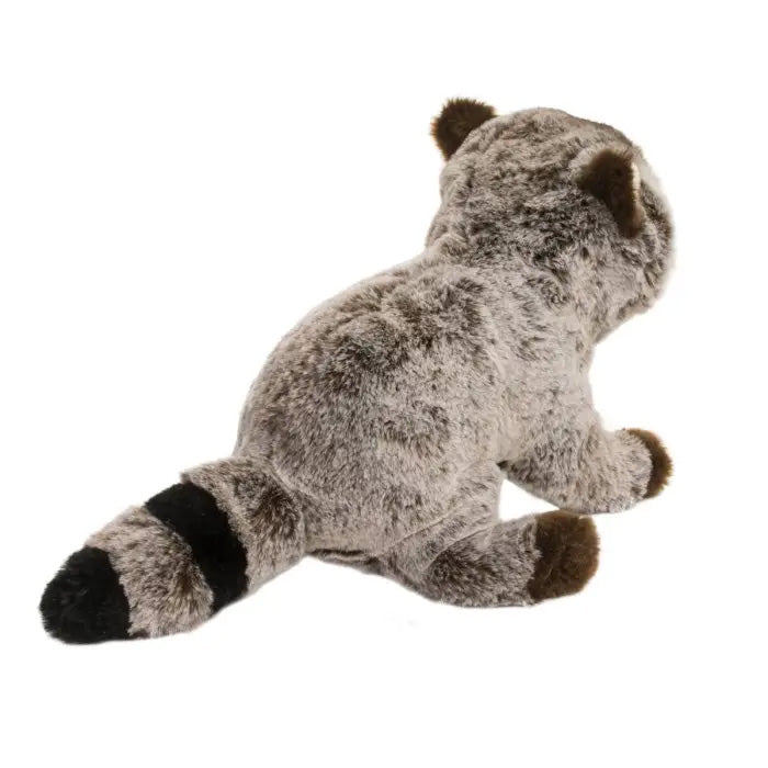Ringo Raccoon Stuffed Animal Toy for kids in browns, white and blacks
