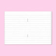 Small pocket notebook with lined paper inside