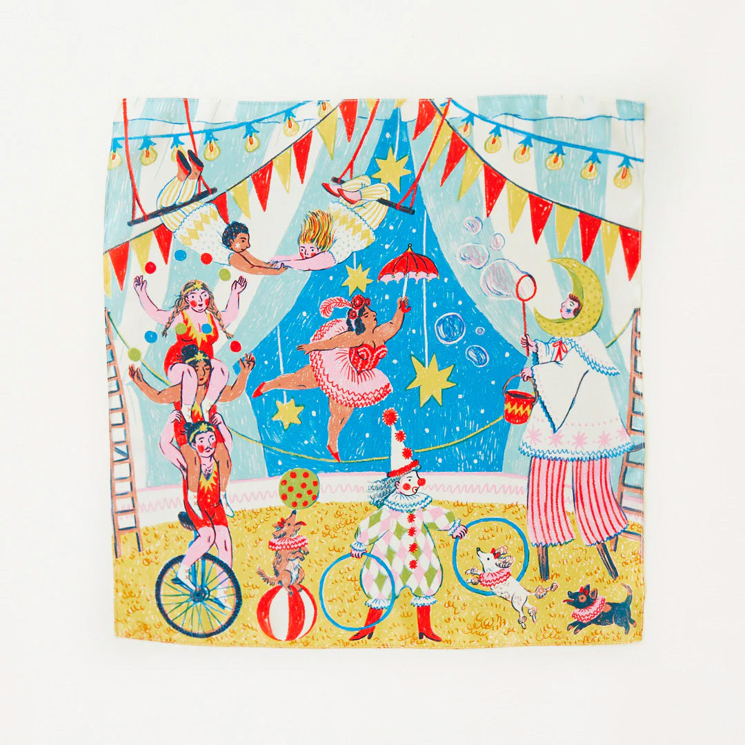 Sarah's Silks Circus Medium/Regular Sized Playsilk Illustrated By Phoebe Wahl