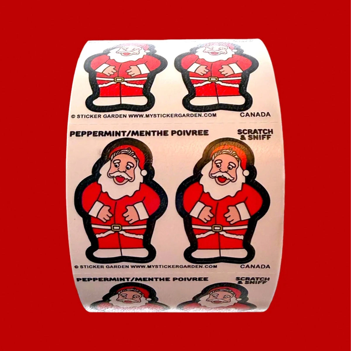 Scratch and Sniff Santa with Peppermint Scent Stickers