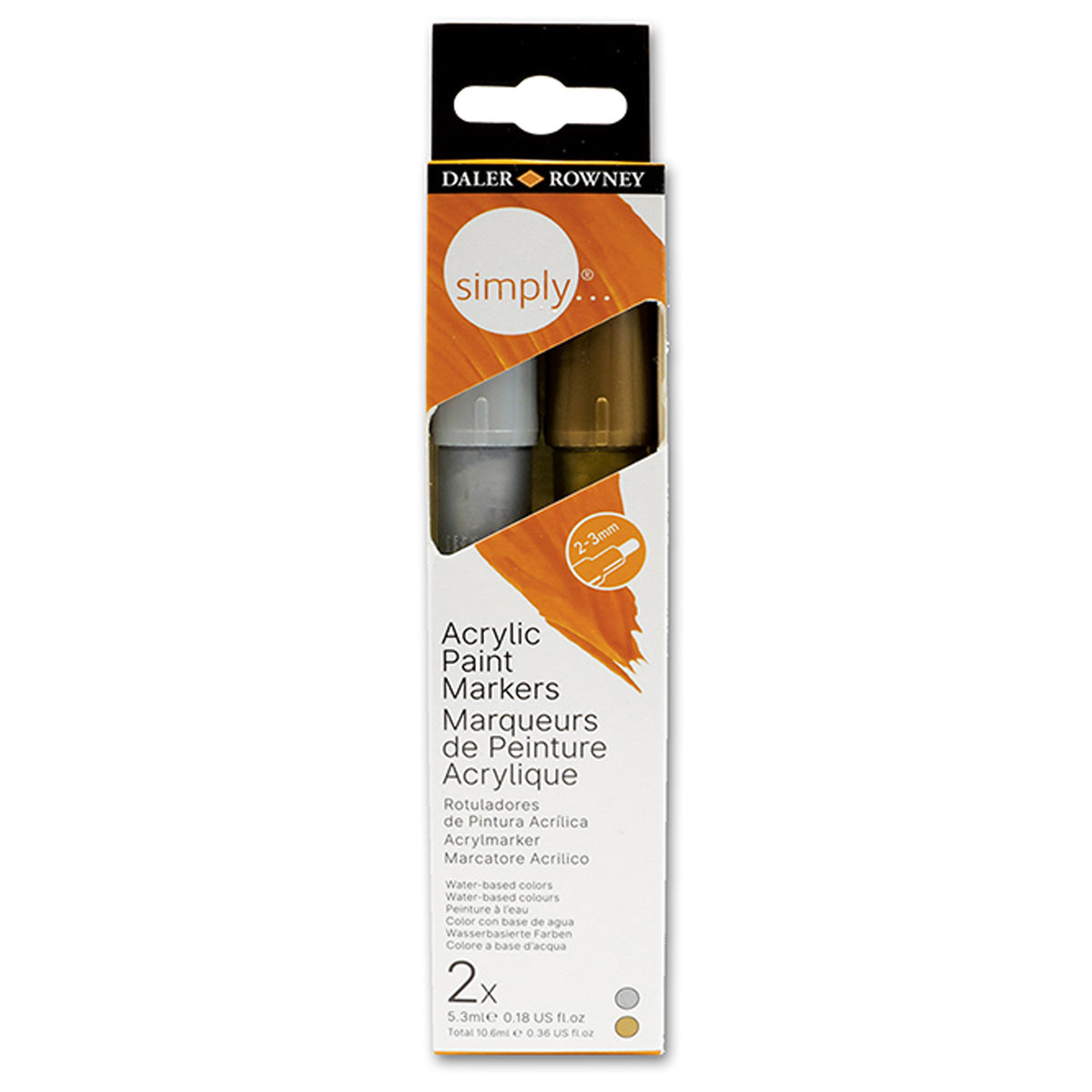 Simply Acrylic Paint Marker Set – Gold + Silver