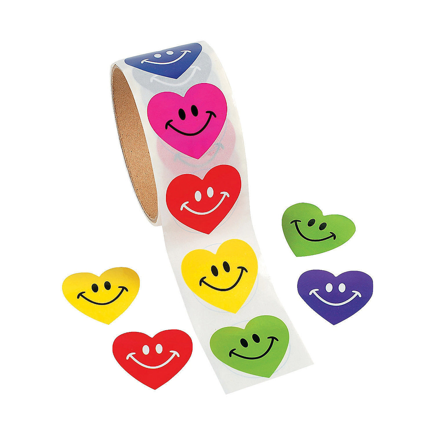 Smiley Face Heart Stickers