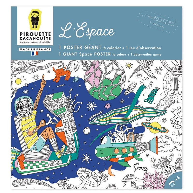 Giant colouring poster of Outer Space