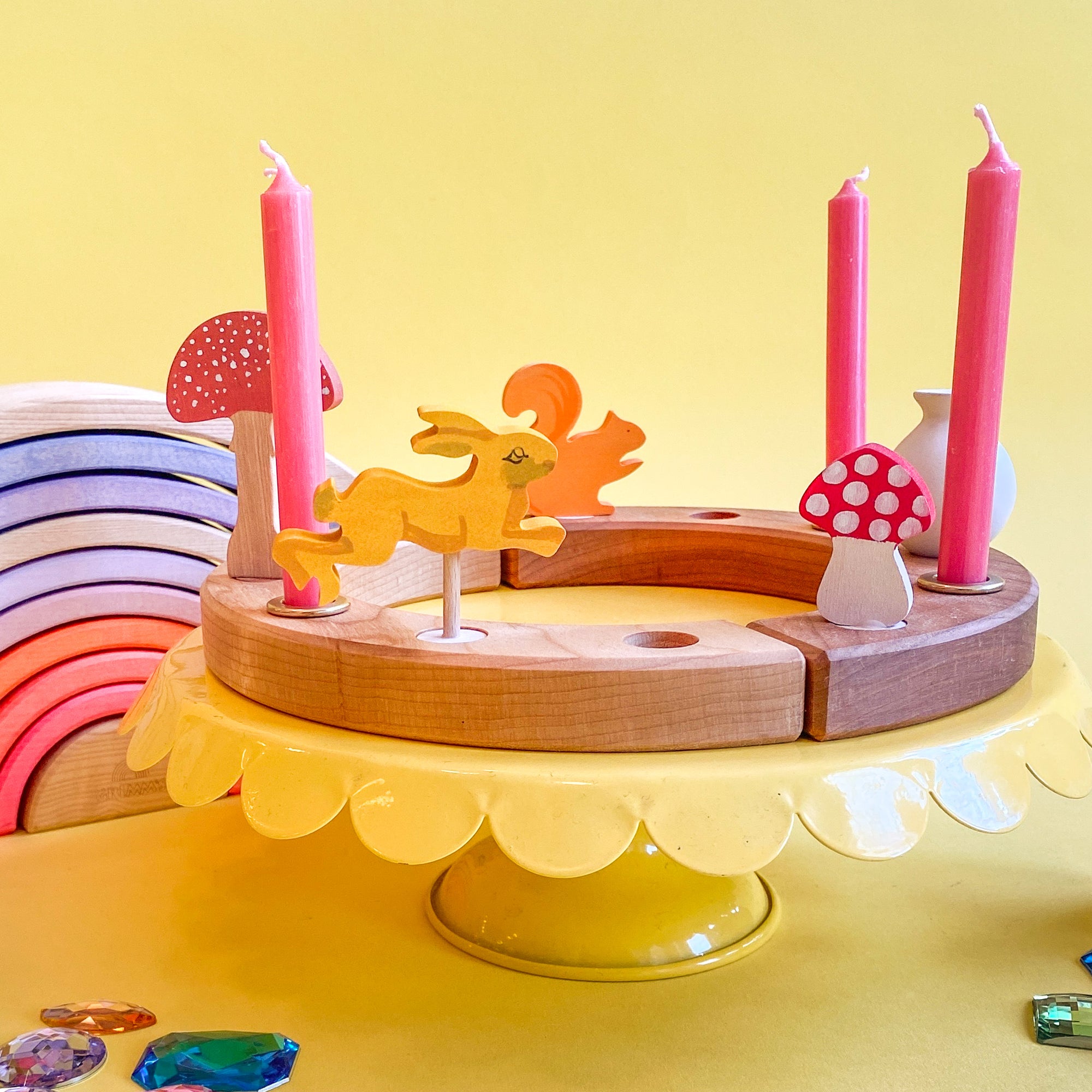 Grimm&#39;s Orange Squirrel Ornament for Celebration Rings