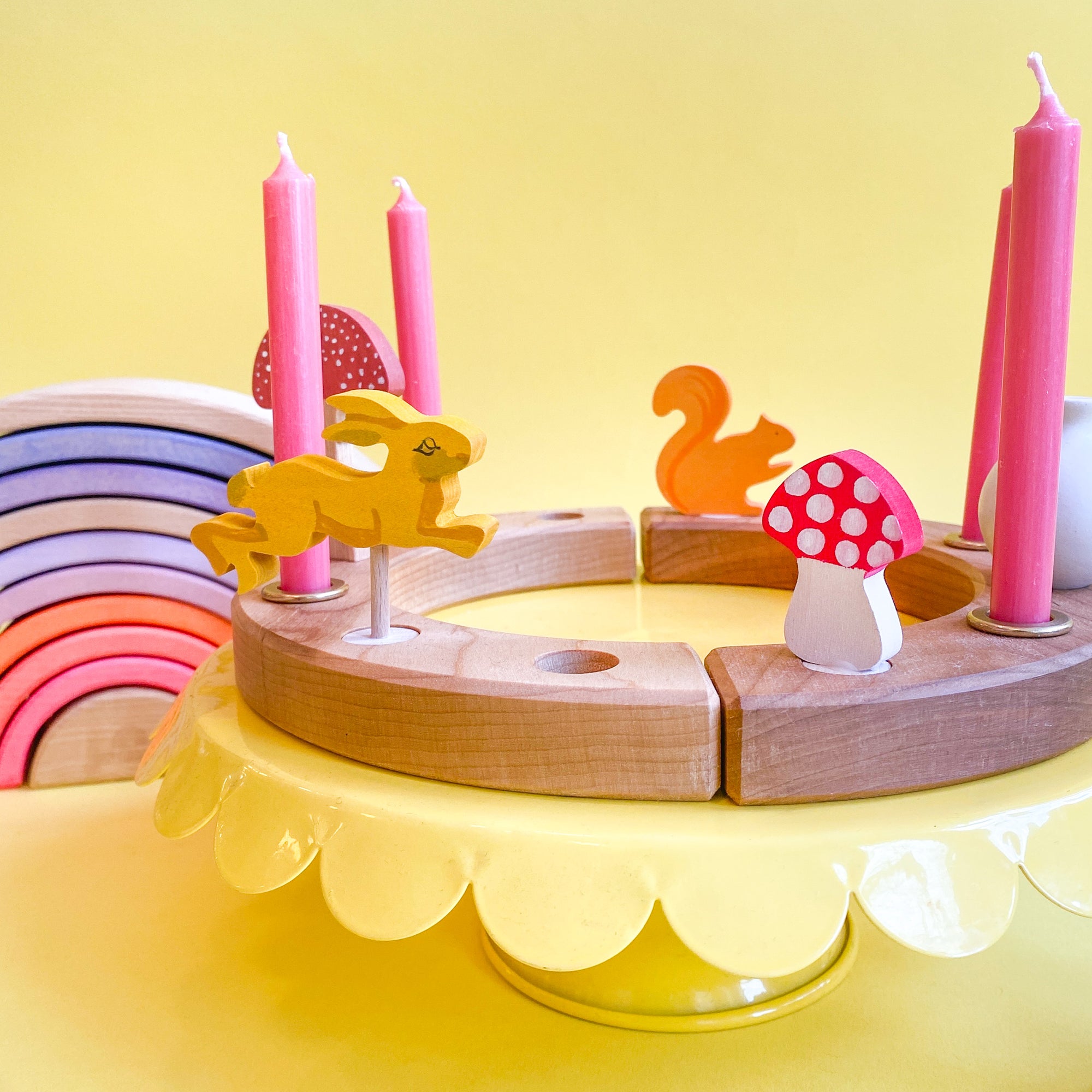 Grimm&#39;s Fly Agaric Mushroom Ornament for Celebration Rings