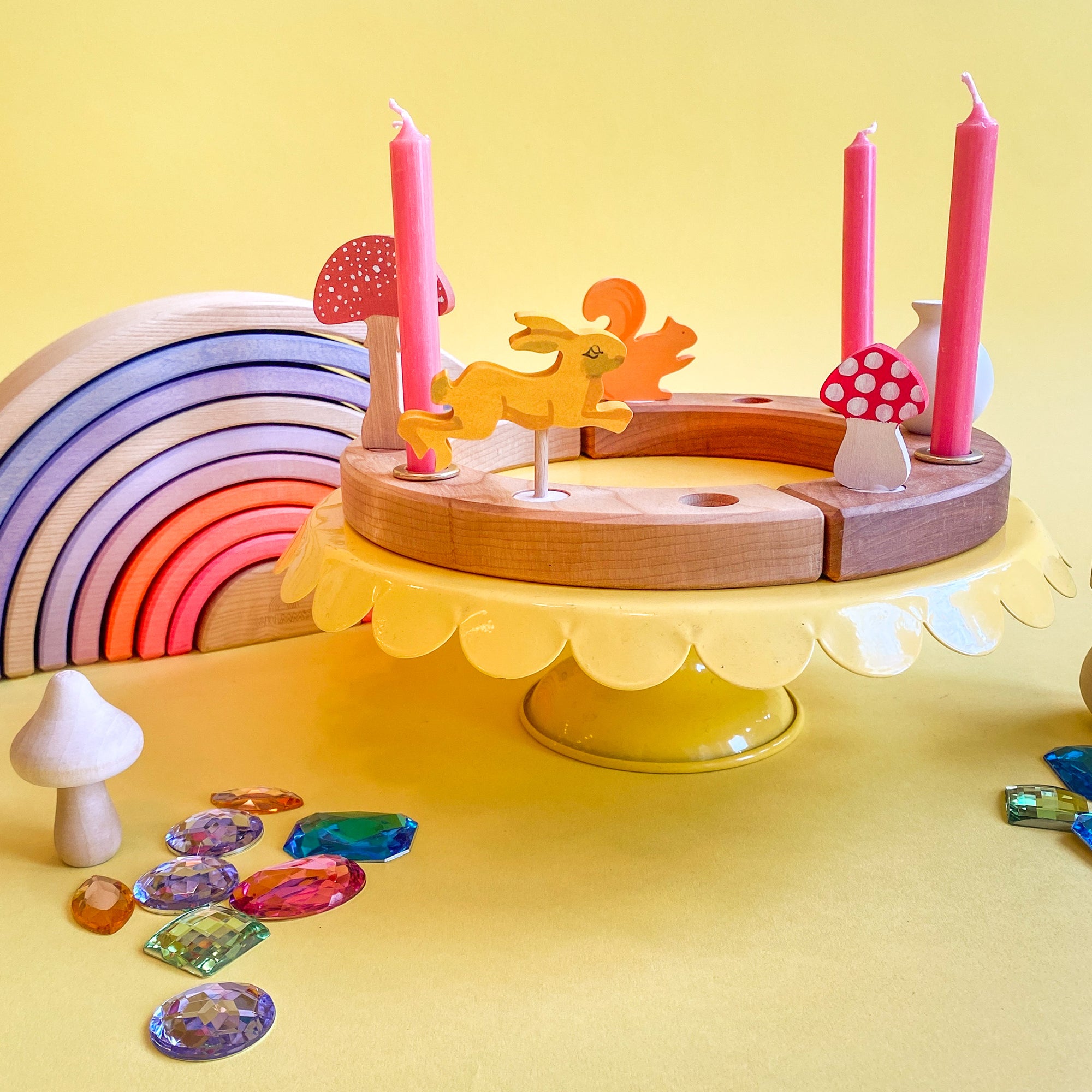 Grimm's Jumping Rabbit Ornament for Celebration Rings