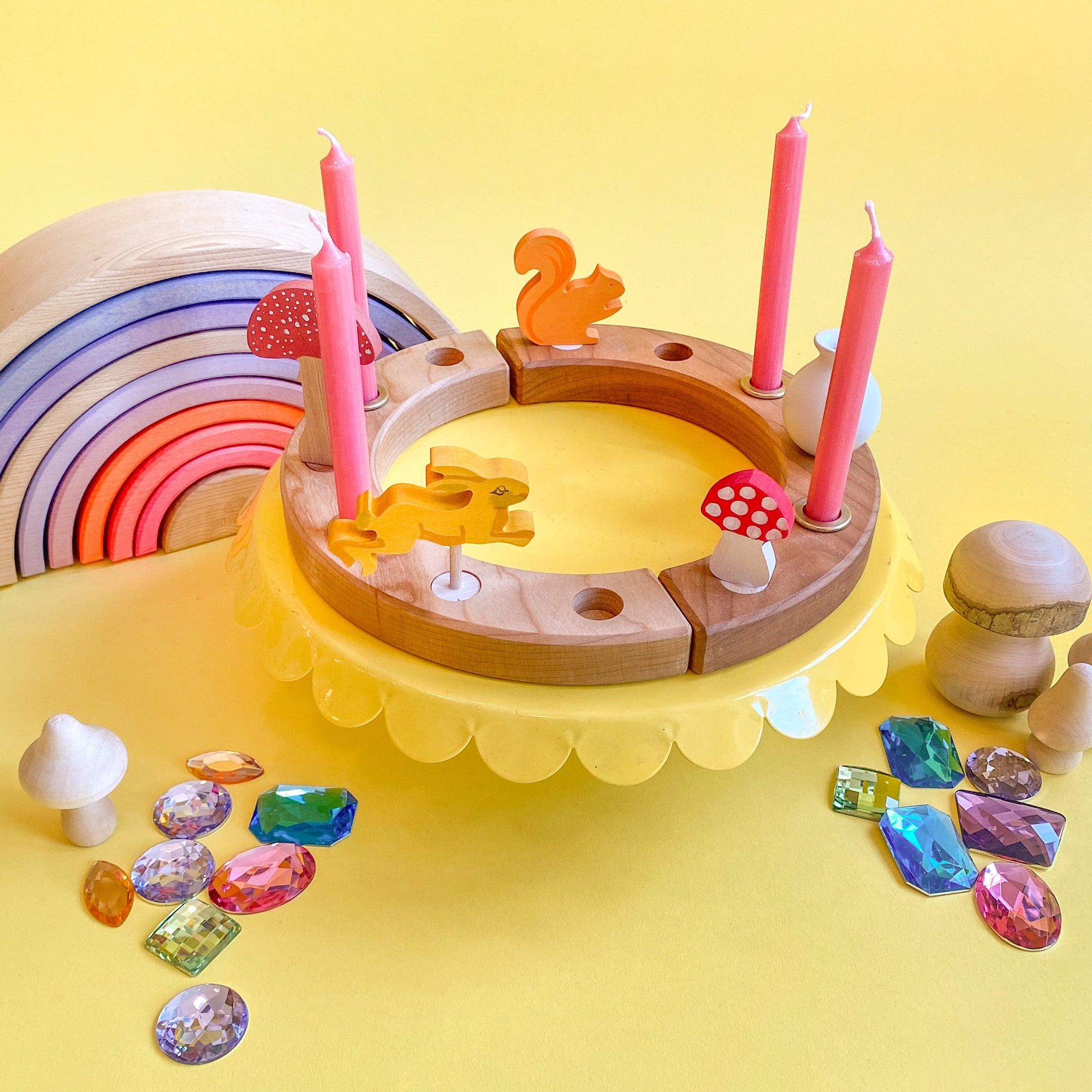 Grimm&#39;s Fly Agaric Mushroom Ornament for Celebration Rings