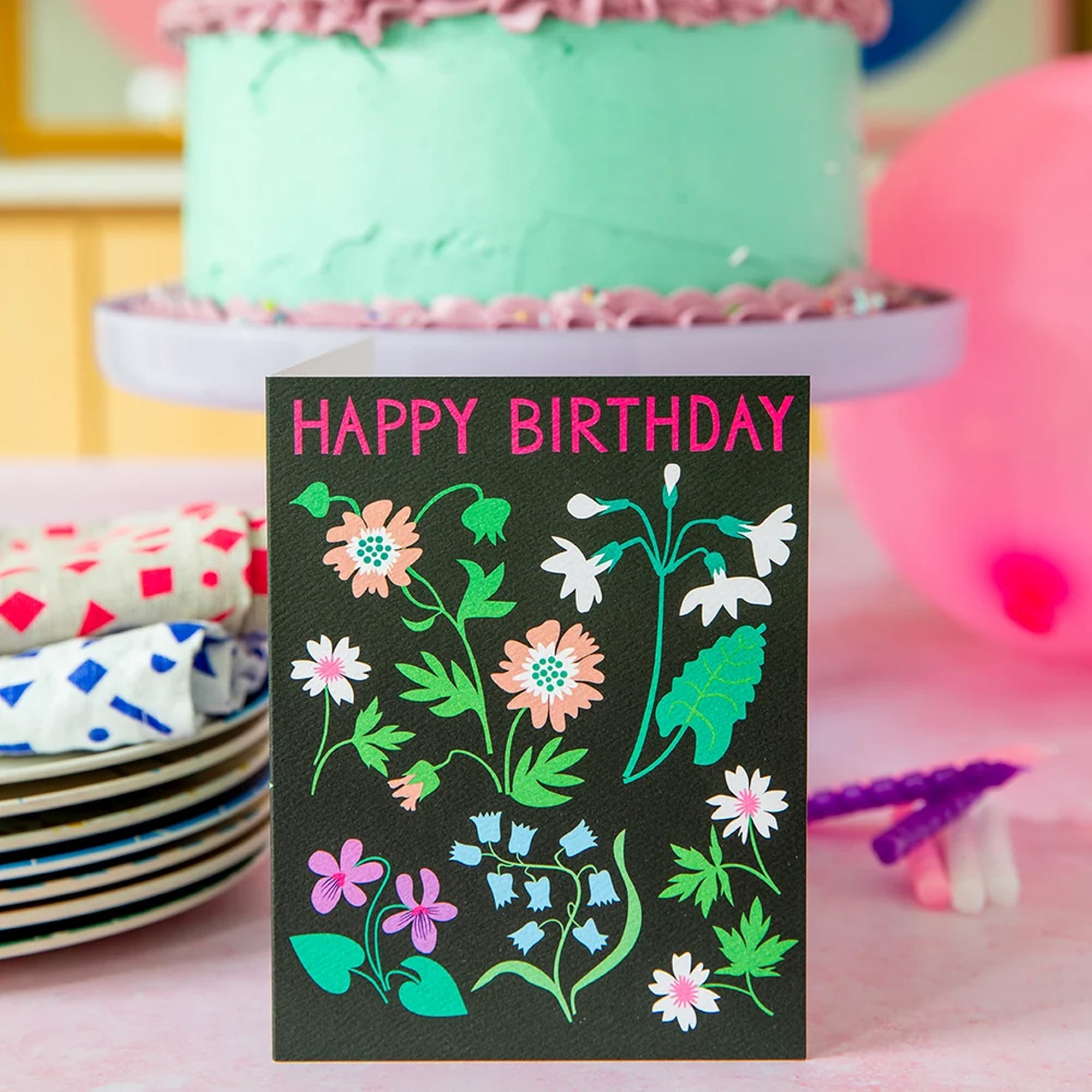 Spring Meadow Happy Birthday Greeting Card