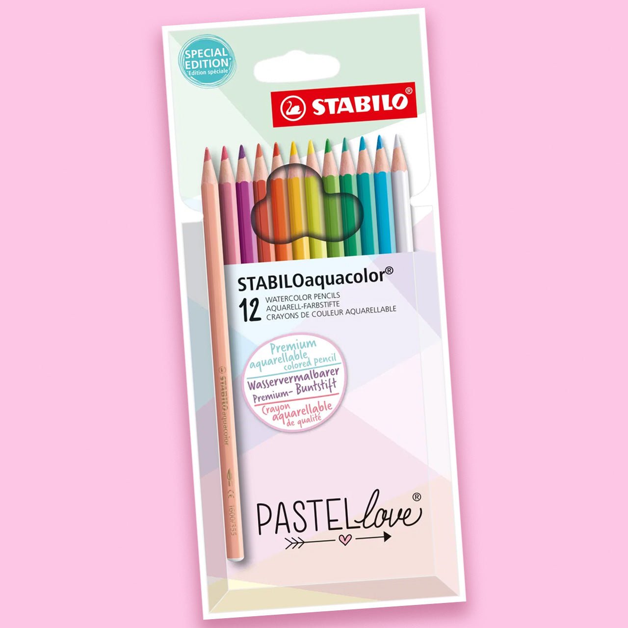 Stabilo Aquacolor Pastel - Watercolor Pencils, Set of 12