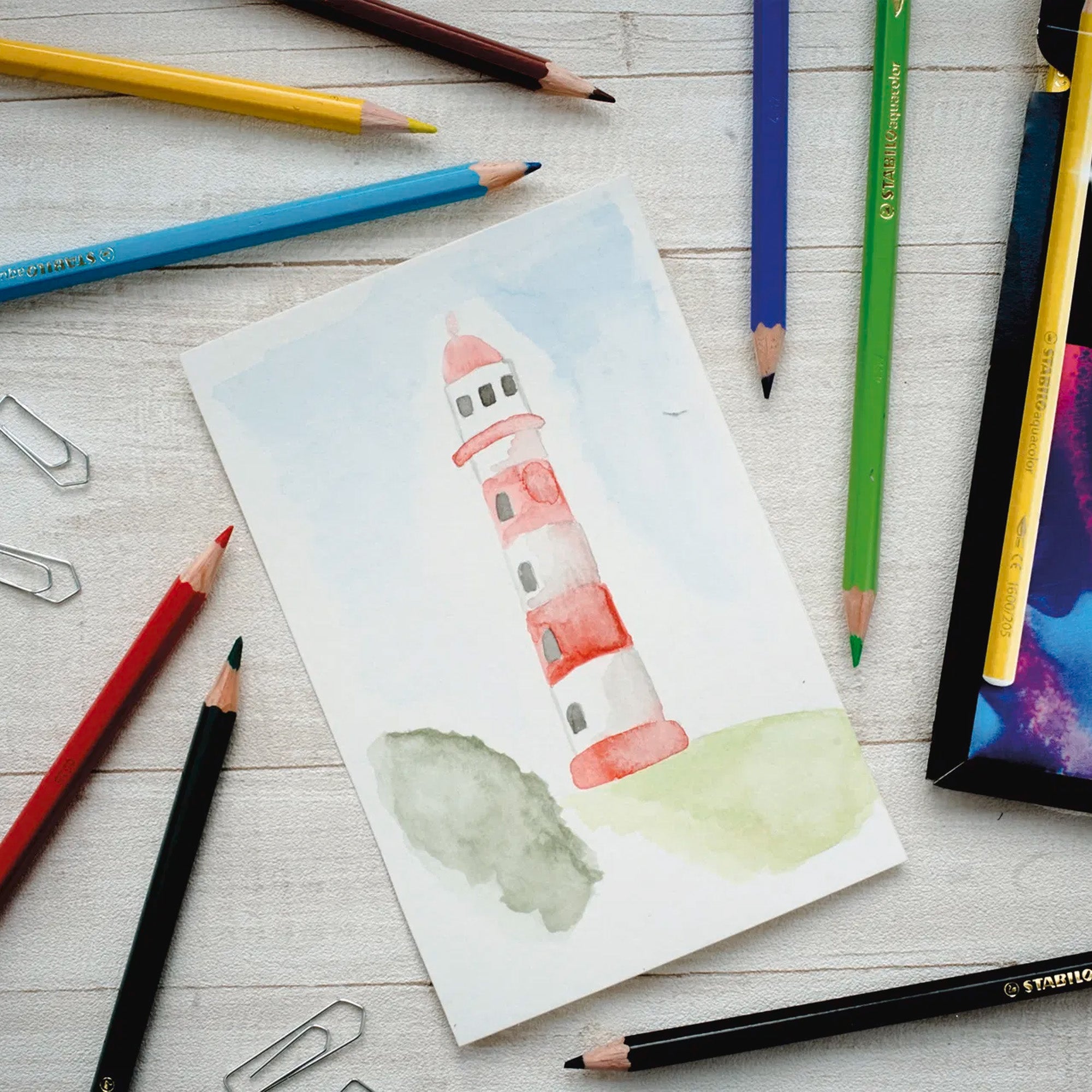 Stabilo Aquacolor - Watercolor Pencils, Set of 12