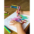 Stabilo Woody 3 in 1 Crayon Pencils in DUO Colors drawing a unicorn on paper