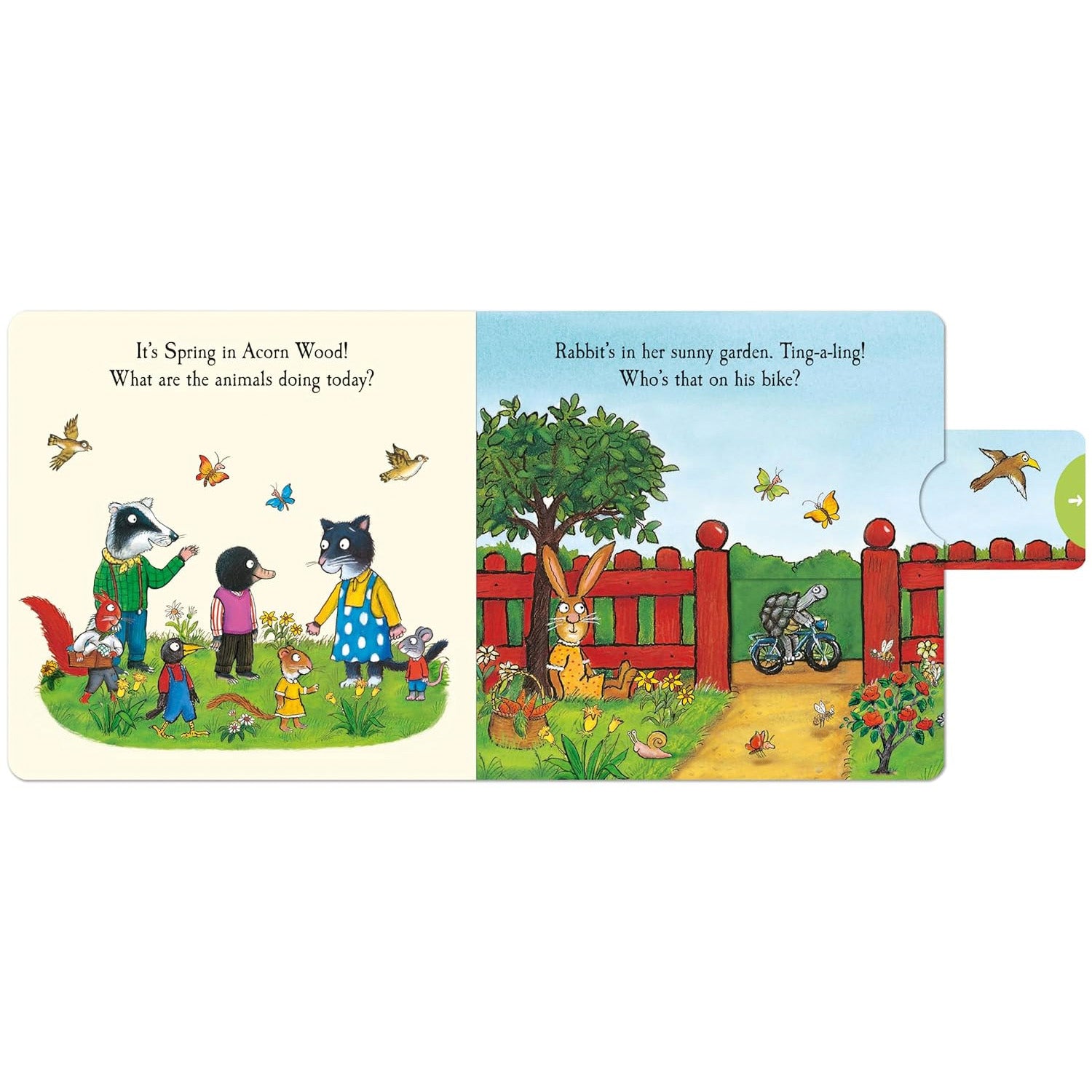 Tales from Acorn Wood: Spring: A Push, Pull and Slide Book by Julia Donaldson and Axel Scheffler