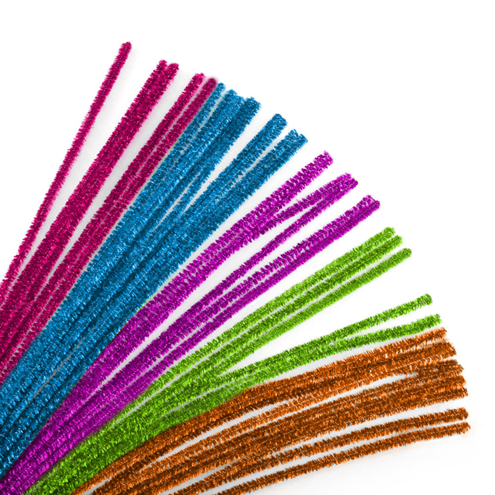 Tinsel Pipe Cleaners - Various Colors
