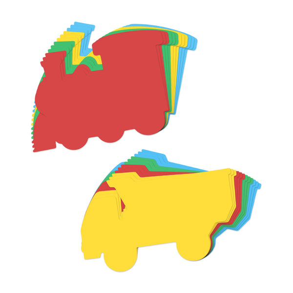 Train and Truck Paper Shapes – Collage Collage