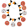 Vintage Halloween Pumpkins and Felt Pennant Banner Set