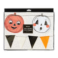 Vintage Halloween Pumpkins and Felt Pennant Banner Set