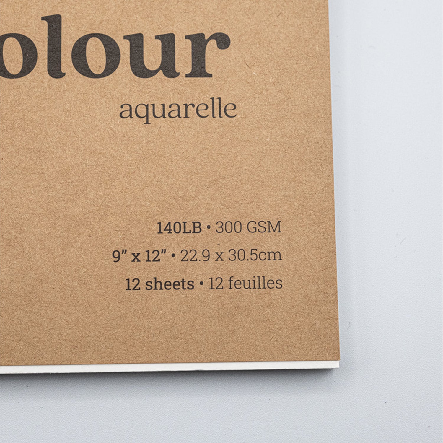 Watercolour Paper Pad, 9&quot; x 12&quot; - Cold Pressed 140lb (Glue Bound)