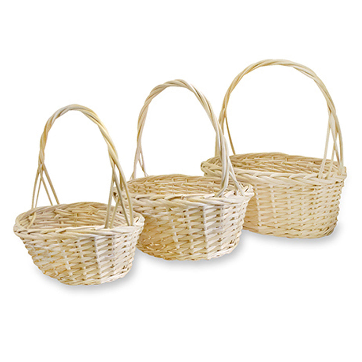 Willow Basket - Oval with Natural Handle