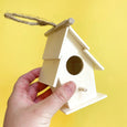 Wooden Paintable Birdhouse – Shingle Roof