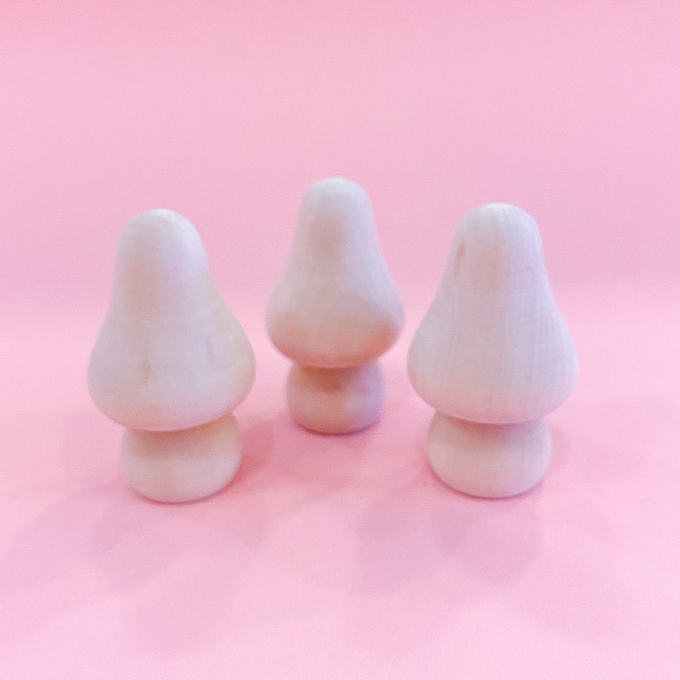 Wooden Mini Gnome Mushrooms – 2 x 1.2", 3 pieces
