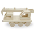 Wooden Paintable Crane with Moving Wheels