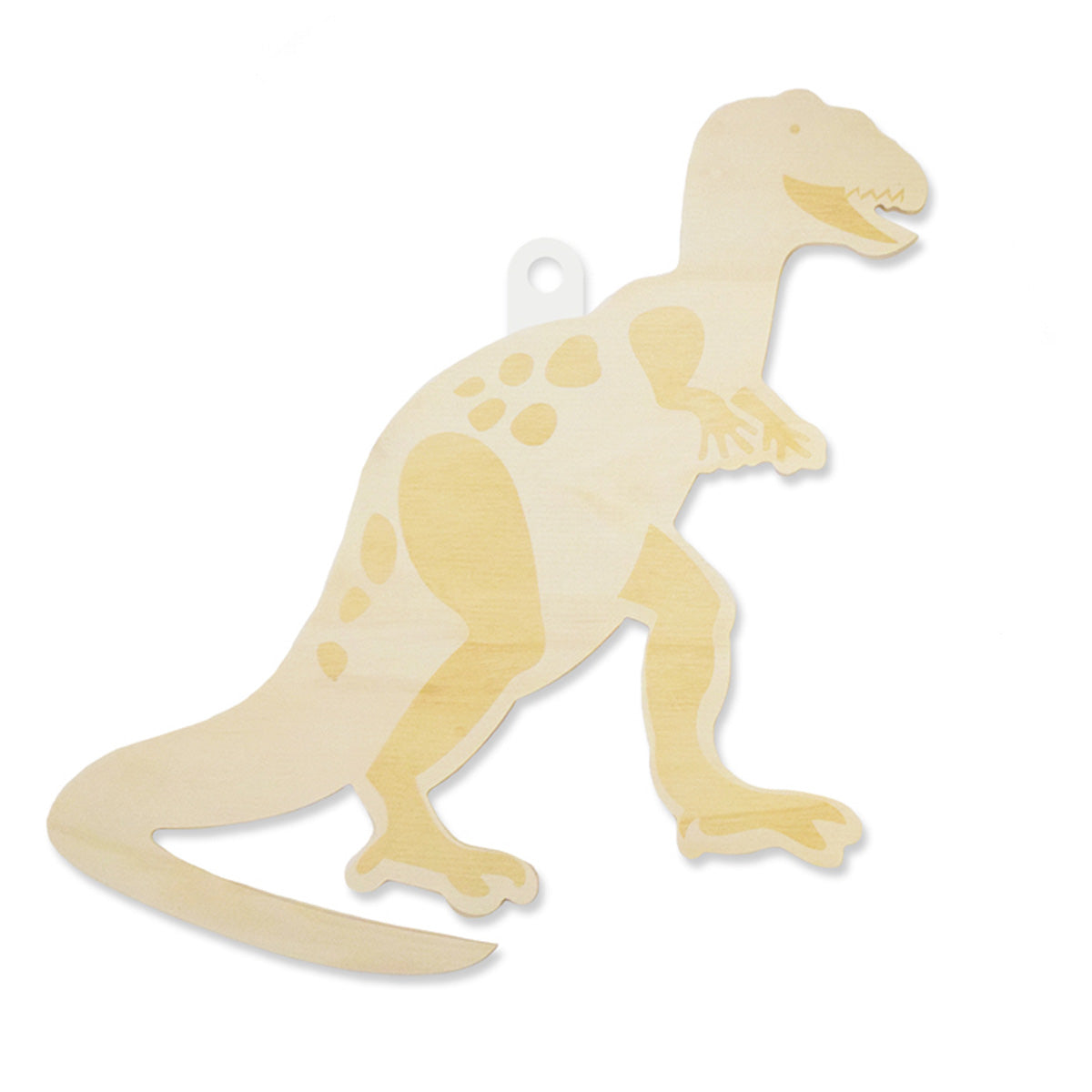 Wooden Paintable T-Rex Wall Plaque