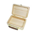 Wooden Paintable Tote Case with Handle and Gold Clasps