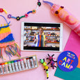 Art Camp Online Classes for kids with painting, sewing, weaving and more projects