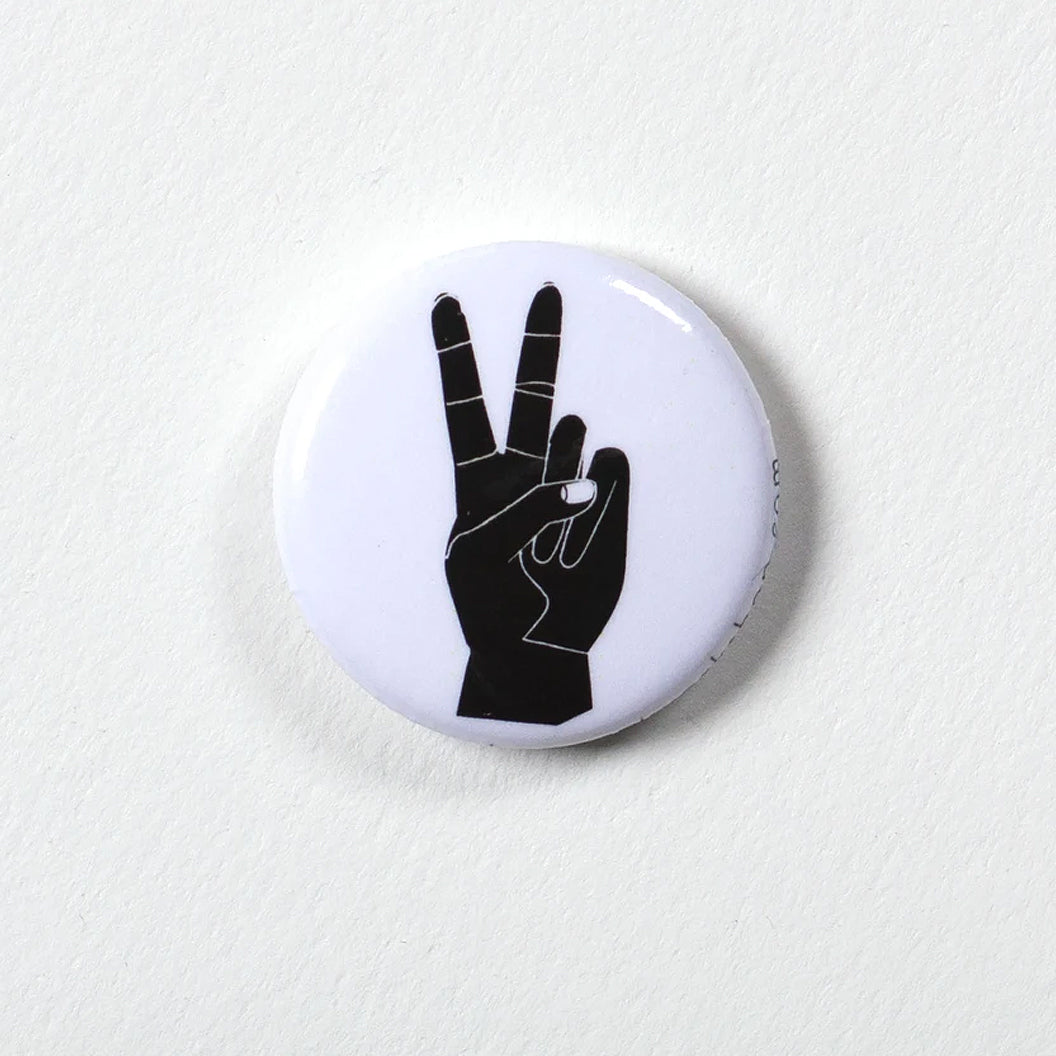 Peace Hand 1" Button - by Banquet Workshop