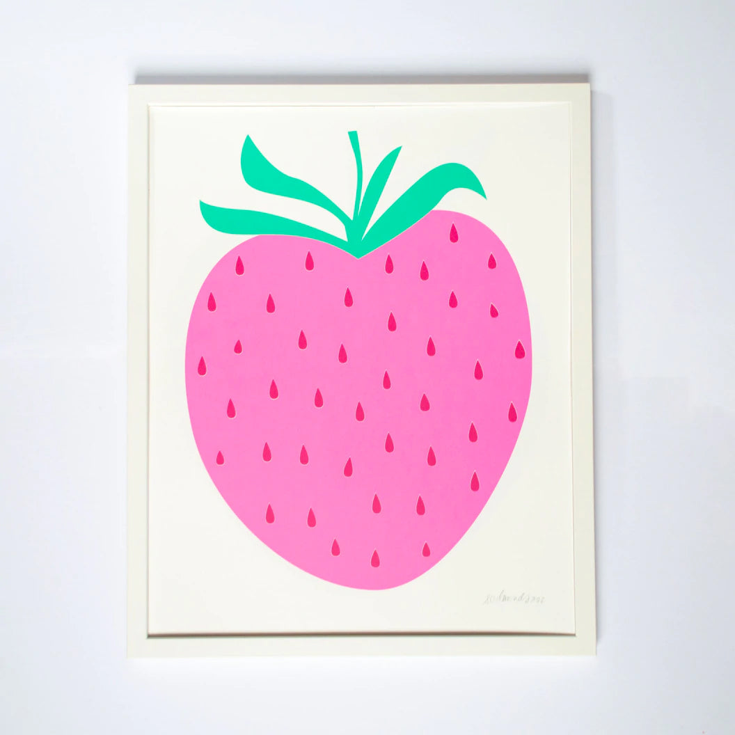 Banquet Workshop - Strawberry Pastel Neon Pink Screen Print