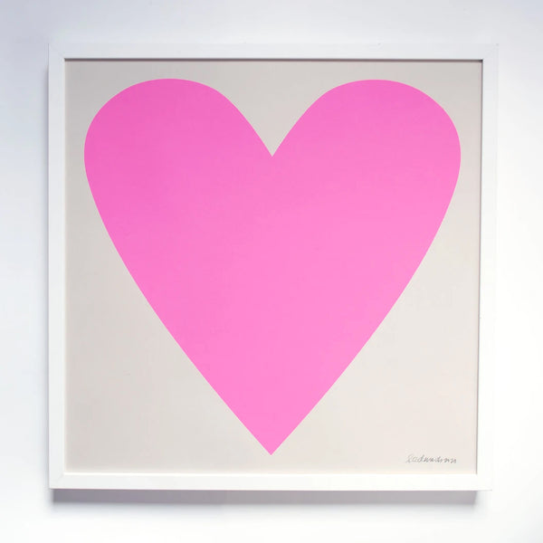 Banquet Workshop - Cool Pink Heart Print on Grey Paper
