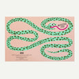 Greeting Card with the image of a spotted snake and the text "Missssss You" on the front by Banquet Workshop