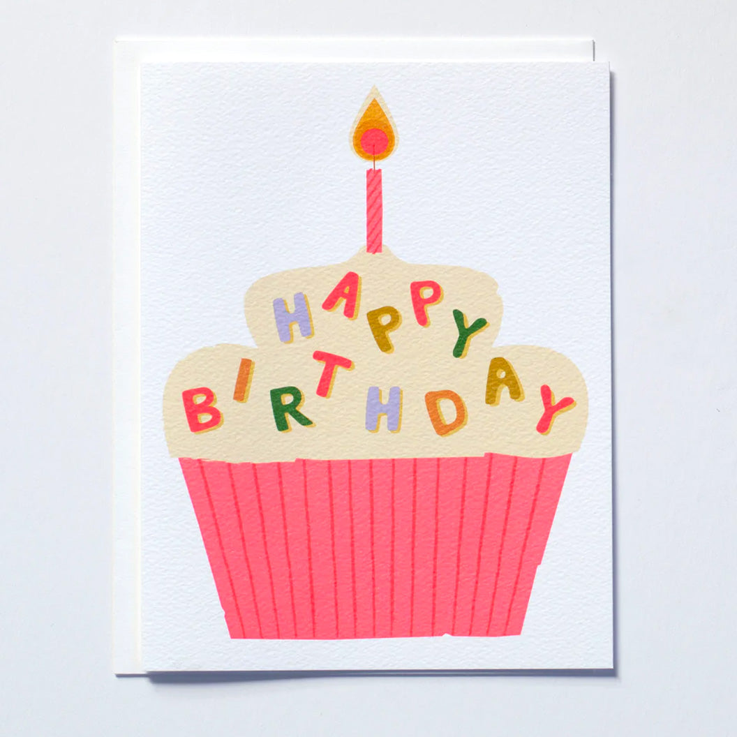 Happy Birthday Sprinkles &amp; Cupcake Greeting Card