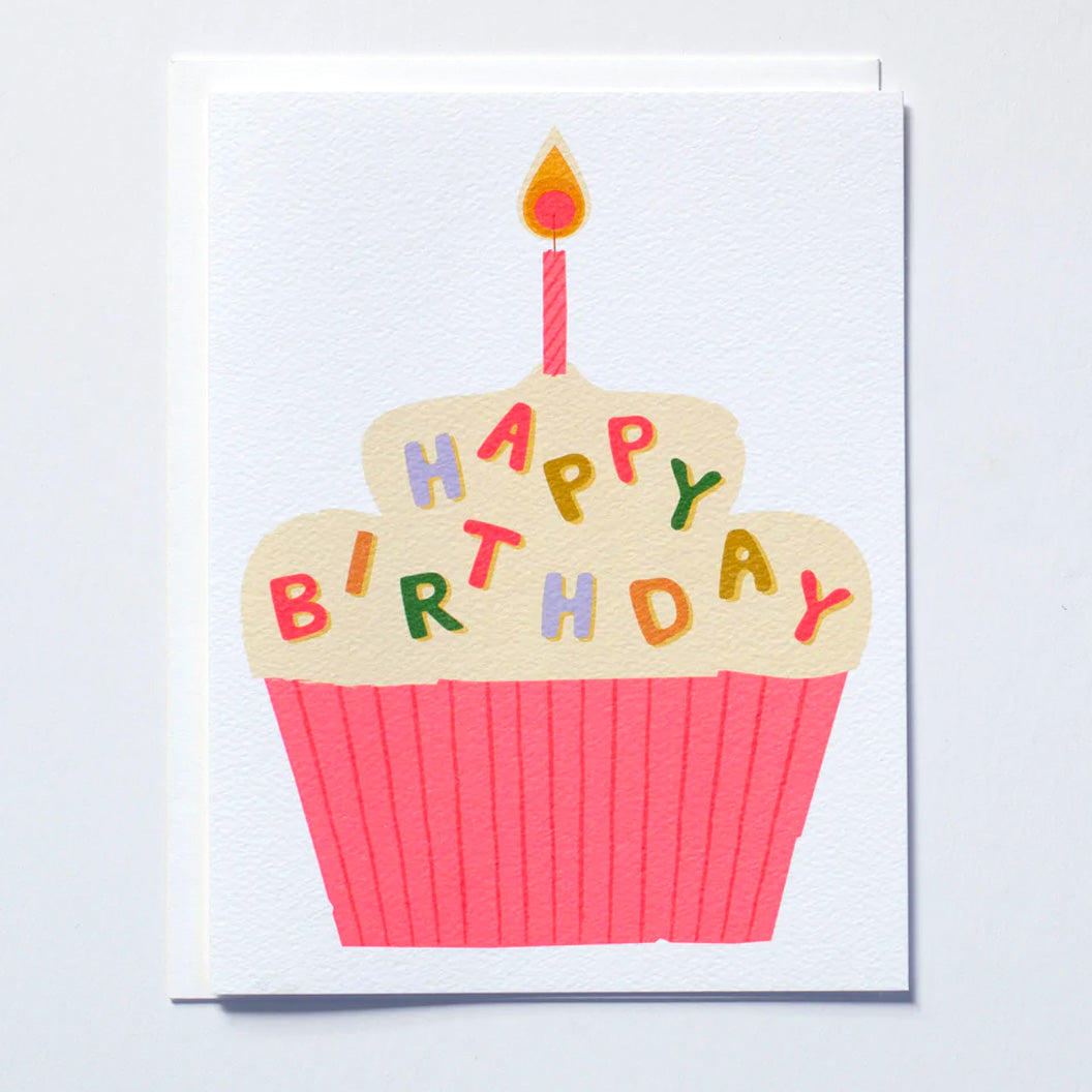 Happy Birthday Sprinkles & Cupcake Greeting Card