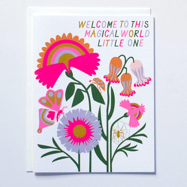 It's a Magical World Greeting Card for a Baby
