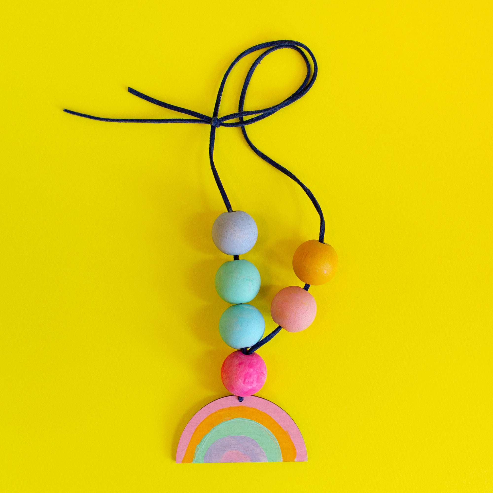 Rainbow and Bead Necklace Craft Kit for Kids