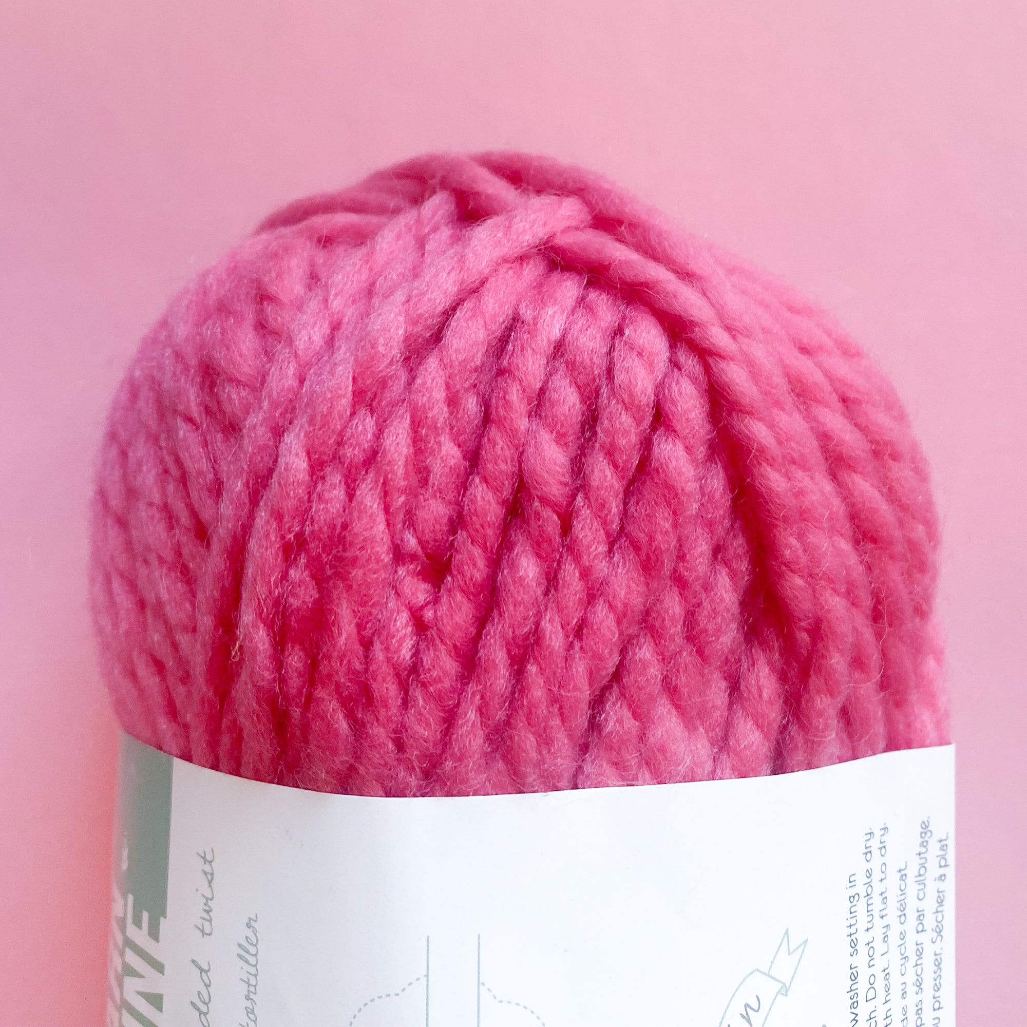 Chunky Stranded Twist Yarn in Salmon Pink