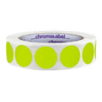 Dot Circle Stickers in 1 inch size in Chartreuse