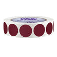 Dot Circle Stickers in 1 inch size in Maroon